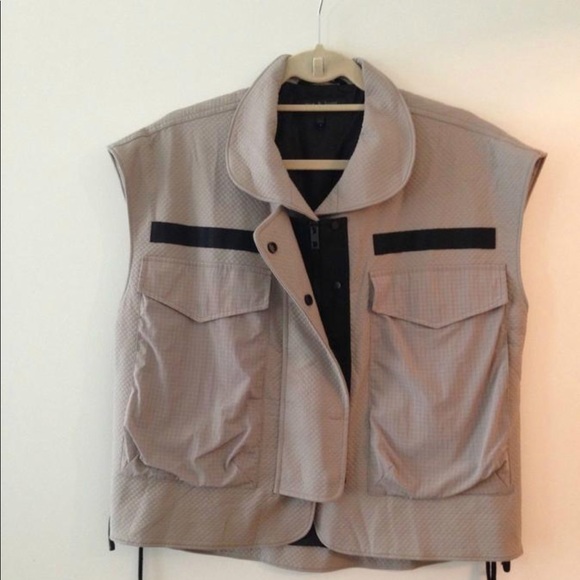 Rag & Bone runway khaki Dutch utility lace up vest - Picture 2 of 6